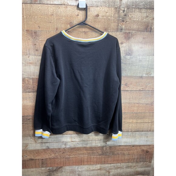 Box Lunch Womens Black Sponge Bob Embroidered Pullover Crewneck Sweater Size XL - Picture 2 of 10